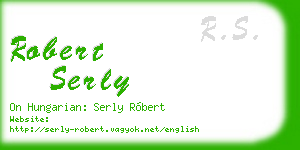 robert serly business card