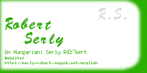 robert serly business card